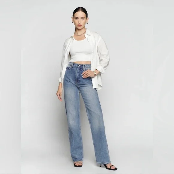 Reformation high rise wide leg wilder jeans - Picture 1 of 6